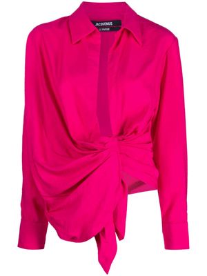 Jacquemus Le Bahia long-sleeve shirt - Pink