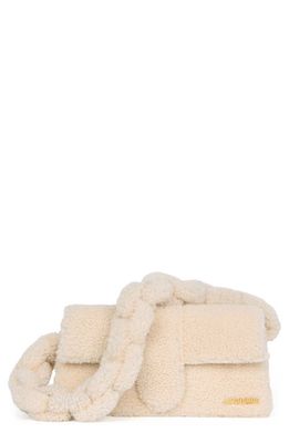 Jacquemus Le Bambidou Genuine Shearling Shoulder Bag in Ivory 120