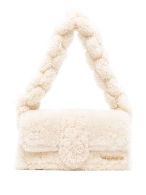 Jacquemus Le Bambidou shearling shoulder bag - White
