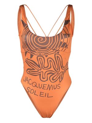 Jacquemus Le bas de maillot Signature swimsuit - Orange