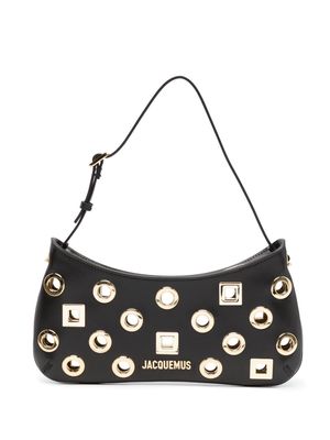 Jacquemus Le Bisou eyelet-embellished shoulder bag - Black