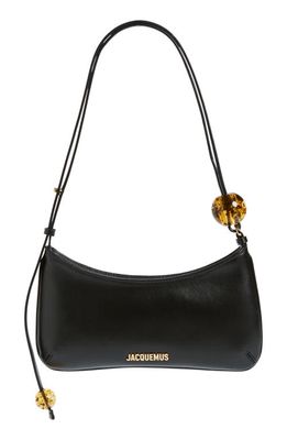 Jacquemus Le Bisou Leather Shoulder Bag in Black