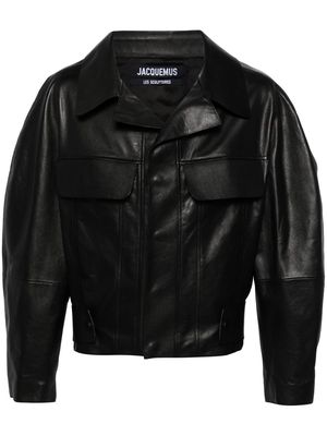 Jacquemus Le Blouson Pilota Cuir jacket - Black