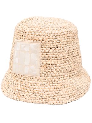 Jacquemus Le Bob Ficiu bucket hat - Neutrals