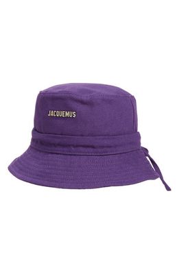 Jacquemus Le Bob Gadjo Cotton Bucket Hat in Purple 650