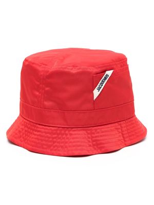 Jacquemus Le Bob logo-strap bucket hat - Red