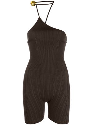 Jacquemus Le body maille Perola playsuit - Brown