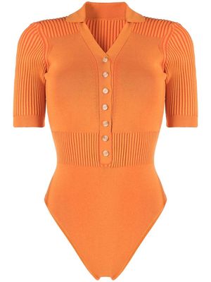 Jacquemus Le body Yauco polo bodysuit - Orange