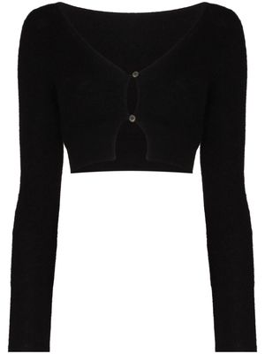 Jacquemus Le Cardigan Alzou cropped jacket - Black