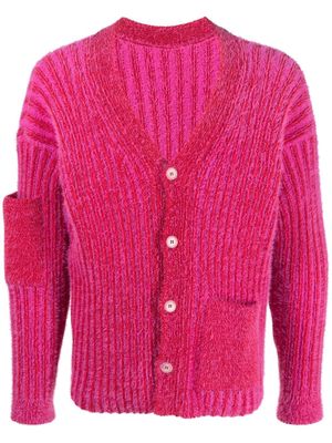 Jacquemus Le Cardigan Neve sleeve-pocket jacket - Red