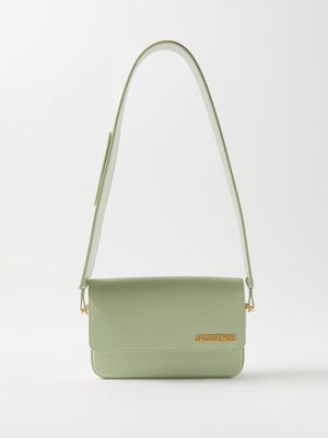 Jacquemus - Le Carinu Leather Shoulder Bag - Womens - Light Green