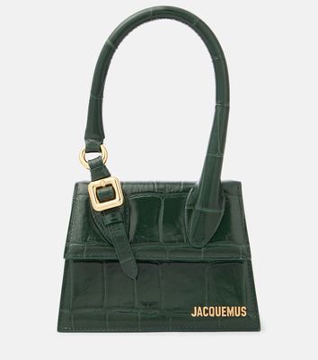 Jacquemus Le Chiquito Moyen Boucle croc-effect tote bag