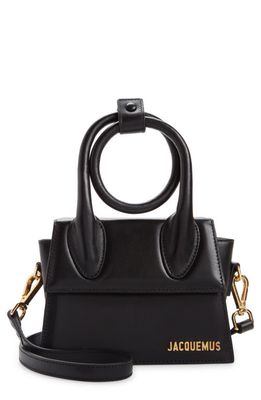 Jacquemus Le Chiquito Noeud Leather Bag in Black