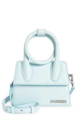 Jacquemus Le Chiquito Noeud Leather Crossbody Bag in Light Blue 320