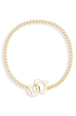 Jacquemus Le Collier Rond Carré Necklace in Light Gold 270