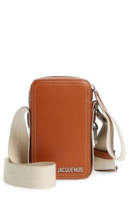 Jacquemus Le Cuerda Vertical Leather Shoulder Bag in Light Brown 2