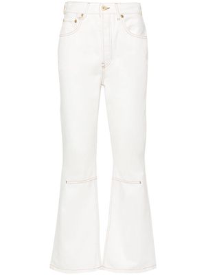 Jacquemus Le De-Nimes Court cropped jeans - White