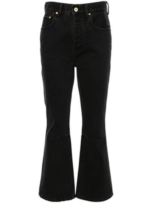Jacquemus Le de-Nîmes court high-rise flared jeans - Black