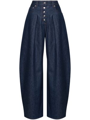 Jacquemus Le De-Nimes Ovalo mid-rise wide-leg jeans - Blue