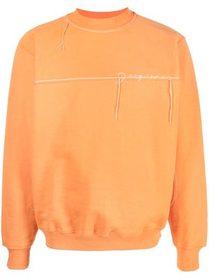 Jacquemus Le Fio embroidered sweatshirt - Orange