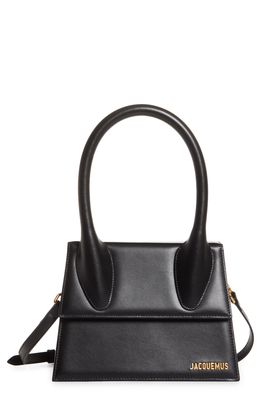 Jacquemus Le Grand Chiquito Leather Top Handle Bag in Black