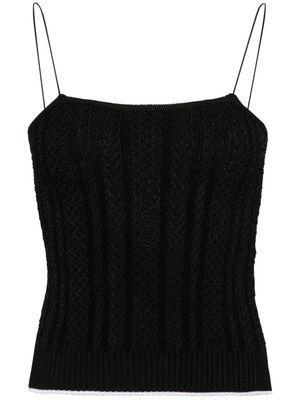 Jacquemus Le Haut Bella cable-knit top - Black