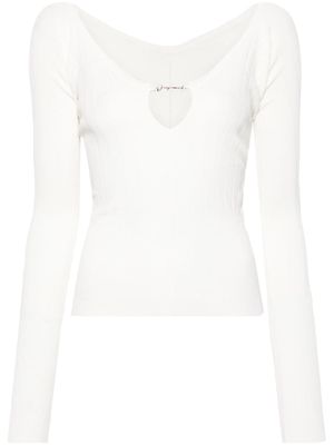 Jacquemus Le Haut Pralu ribbed top - White