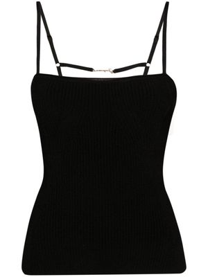 Jacquemus Le Haut ribbed-knit top - Black