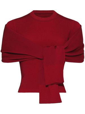 Jacquemus Le Haut Rica twisted top - Red