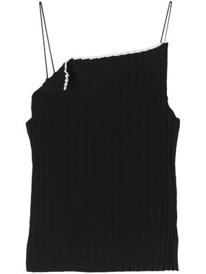 Jacquemus Le Haute plissé knitted top - Black