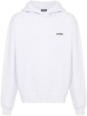 Jacquemus Le Hoodie Gros Grain logo-appliqué top - Grey