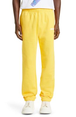 Jacquemus Le Jogging Organic Cotton Sweatpants in Yellow 250