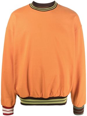 Jacquemus Le Lasso stripe-trim sweatshirt - Orange