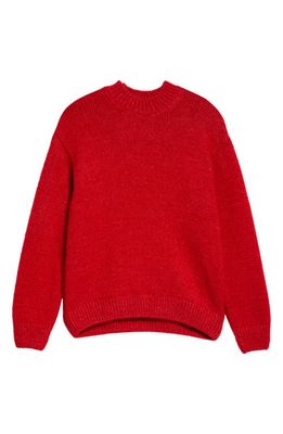Jacquemus Le Maille Pavane Jacquard Logo Alpaca & Merino Wool Blend Sweater in Red