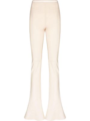 Jacquemus Le Pantalon Tangelo flared trousers - White