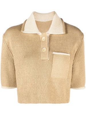 Jacquemus Le polo maille Arco shirt - Neutrals