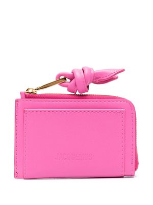 Jacquemus Le Porte-Cartes Tourni leather card holder - Pink