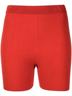 Jacquemus Le short Arancia ribbed cycling shorts - Red