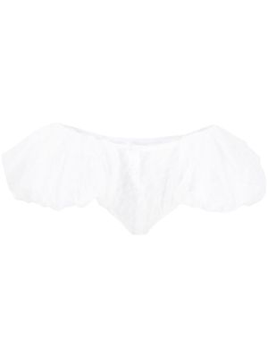 Jacquemus Le short Chouchou embroidered shorts - White