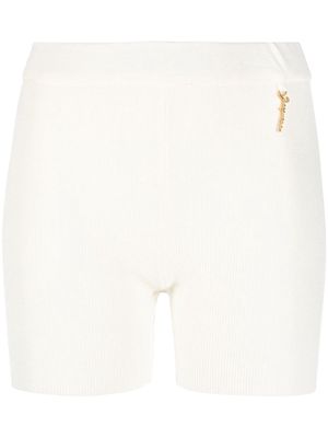 Jacquemus Le short Pralu knitted shorts - White