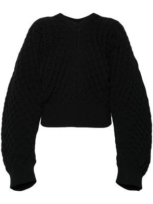 Jacquemus Le Sweater Boule Torsade jumper - Black