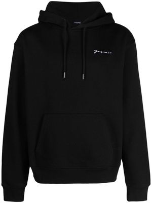 Jacquemus Le Sweatshirt Jacquemus logo-print hoodie - Black