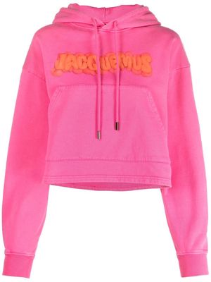 JACQUEMUS Le sweatshirt Pate à modeler cropped hoodie - Pink