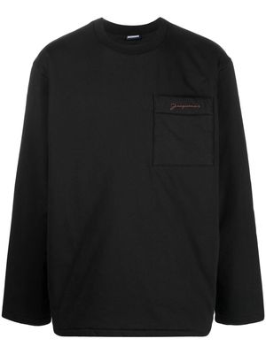 Jacquemus Le T-shirt Bricciola long-sleeve top - Black