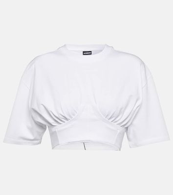 Jacquemus Le T-shirt Caraco cotton-blend crop top