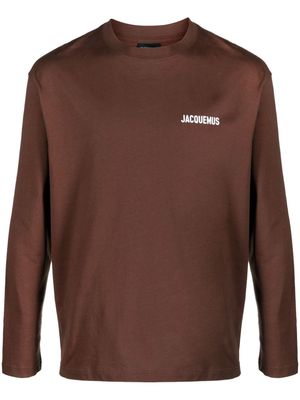 Jacquemus Le T-shirt Manches Longues top - Brown