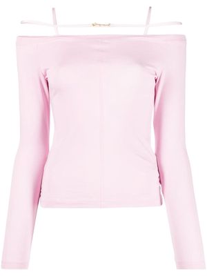 Jacquemus Le T-shirt Sierra off-shoulder top - Pink