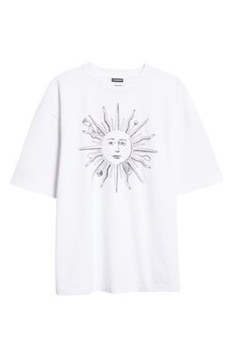 Jacquemus Le T-Shirt Soleil Cotton Graphic T-Shirt in Royal Sun White