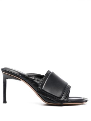 Jacquemus leather slip-on 80mm heel sandals - Black