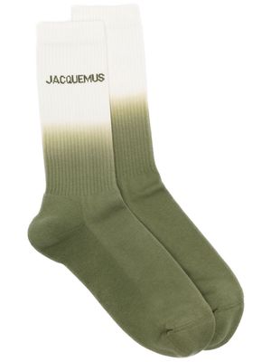 Jacquemus Les Chaussettes Moisson gradient socks - Green
